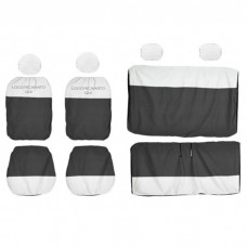 COPRISEDILI COMPATIBILI CON 500 HYBRID FODERE BICOLORE BIANCO - GRIGIO SCURO